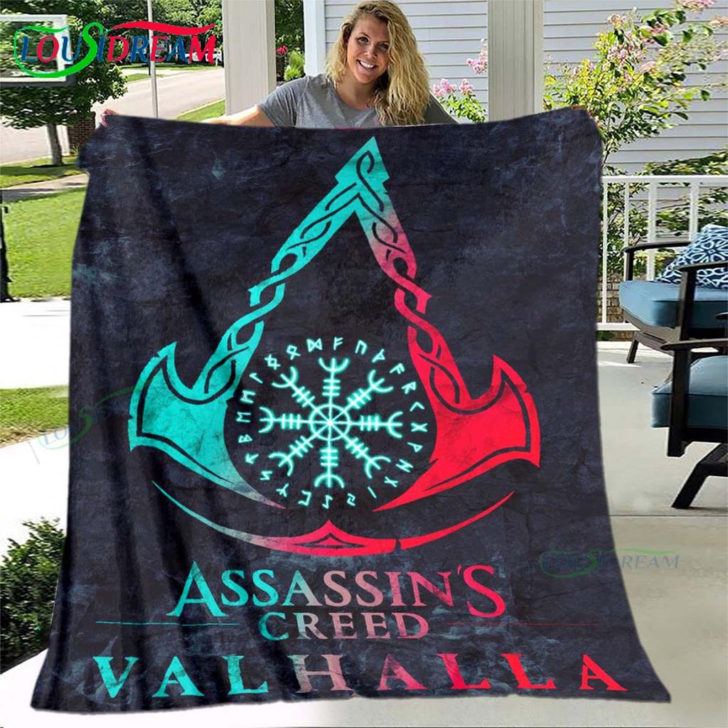 Giochi di Moda 3D Coperta A-Assassin's Creed, Coperta Plaid in Flanella per Letto Divano Picnic Ufficio Escursionismo Tempo Libero Riposo Regalo di Compleanno
