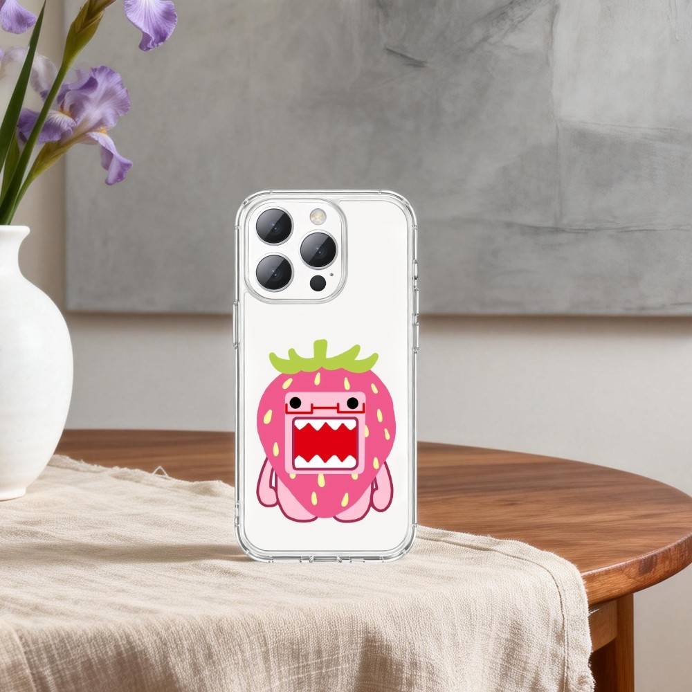 Cute D-Domo-kun-N Phone Case For iPhone17p 16 15 14 13 12 11 Mini Pro Max Plus Transparent Cover