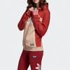 Adidas Originals Alphabet Print Colorblock Casual Hoodie With Full Zip Women Tops Red FH7558