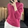 Women's Cashmere Sweater Qinghe Cashmere 30% Cashmere 70% Wool Women's Autumn and Winter Cashmere Pullover Soft and Warm
