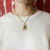 Hip Hop Diamant Engelsflügel Dollar Anhänger Halskette Mode Persönlichkeit Herren Iced Out Herrenschmuck
