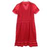 Tory Burch Short Sleeve Mini Dress 2 Red Series Women Used