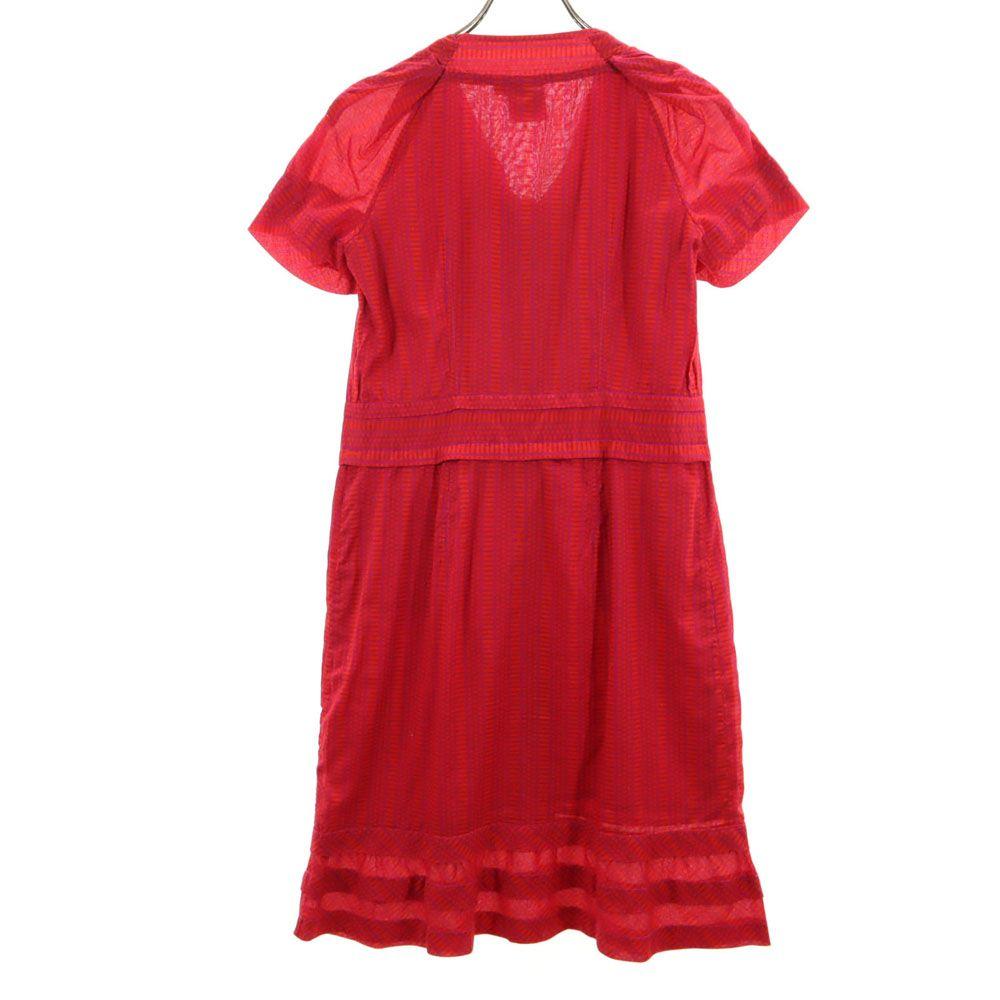Tory Burch Short Sleeve Mini Dress 2 Red Series Women Used