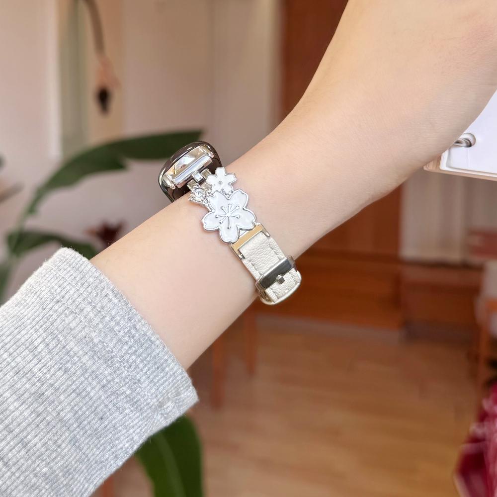 Δερμάτινο Λουράκι με Διαμάντια για Xiaomi Mi Band 10 9 8 Βραχιόλι για Xiaomi Mi Band 8 9 Pro/Redmi Watch 4 5 6 NFC Αθλητικό Λουράκι