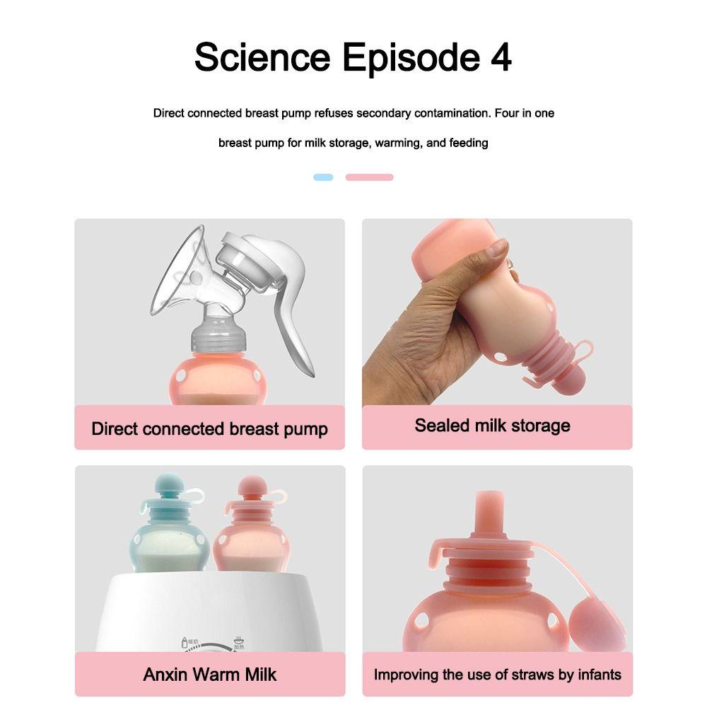 Food-grade Silicone Baby Food Pouches Refillable Baby Bottles Squeezable Pouch Toddler Kids