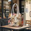 Fashion Leopard Floral Pattern Casual Large Capacity Women Daily Tote Bag
