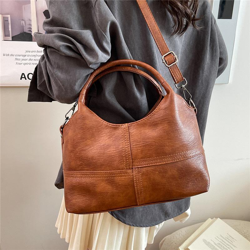 2026 Textured Soft Leather Handbag for Women High-End Light Luxury Thickened Large Capacity Fashiable Women's Bag