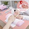 Nail Art Table Mat Soft Foldable Manicure Hand Rest Pad Waterproof Scratch Easy-Clean Office Desk Mat Portable PU Leather Pads