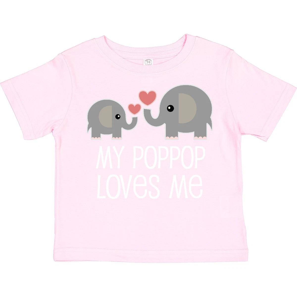 Inktastic My PopPop Loves Me Grandkids Toddler T-Shirt From Grandpa Grandchild 160