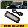 1PC 4LED Car Amber Strobe Hazard Light Flashing Waterproof Warning Beacon Lamp