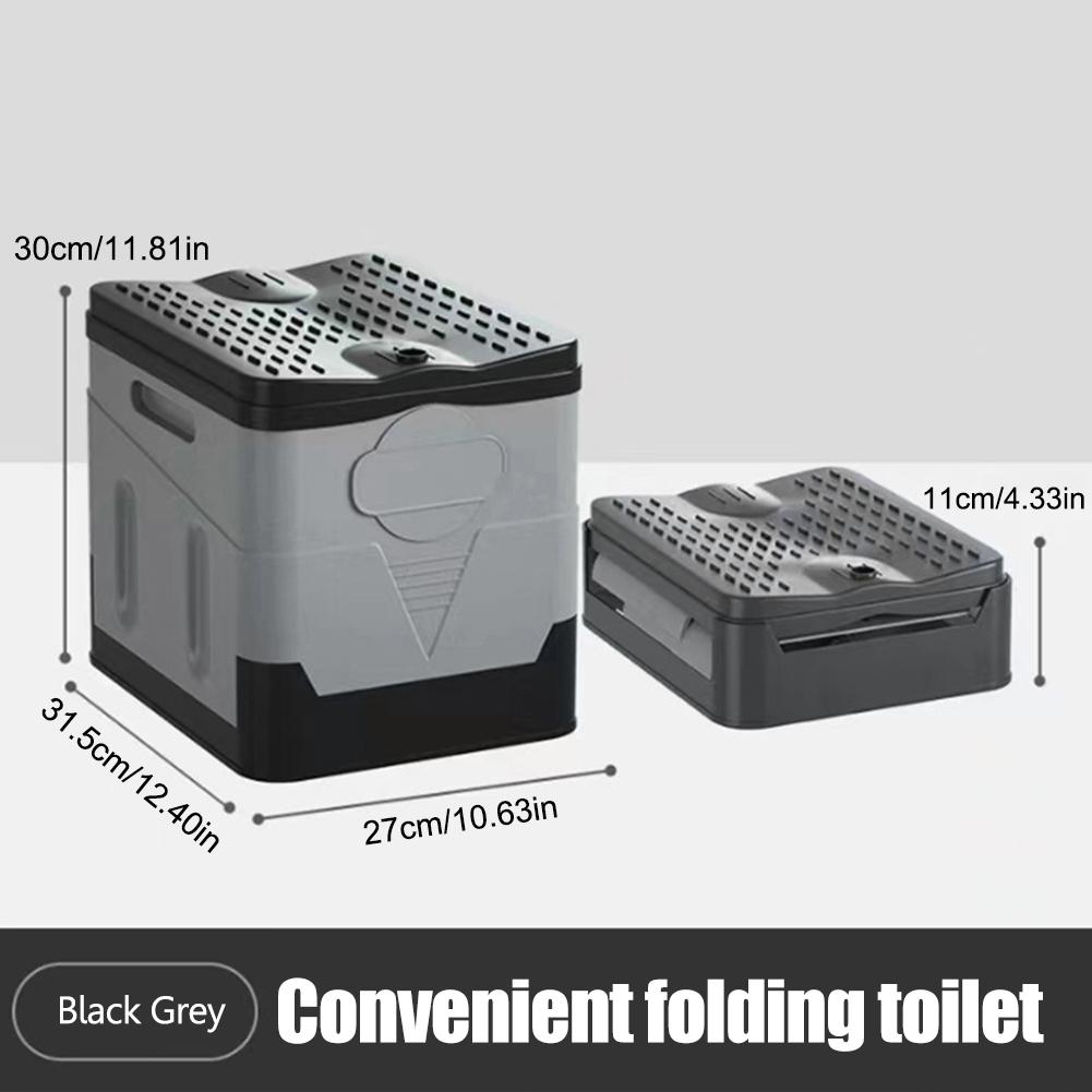Portable Folding Toilet for Camping Travel Folding Car Emergency Toilet with Cover Seat Toilet Reusable Toilet for Adults Kids