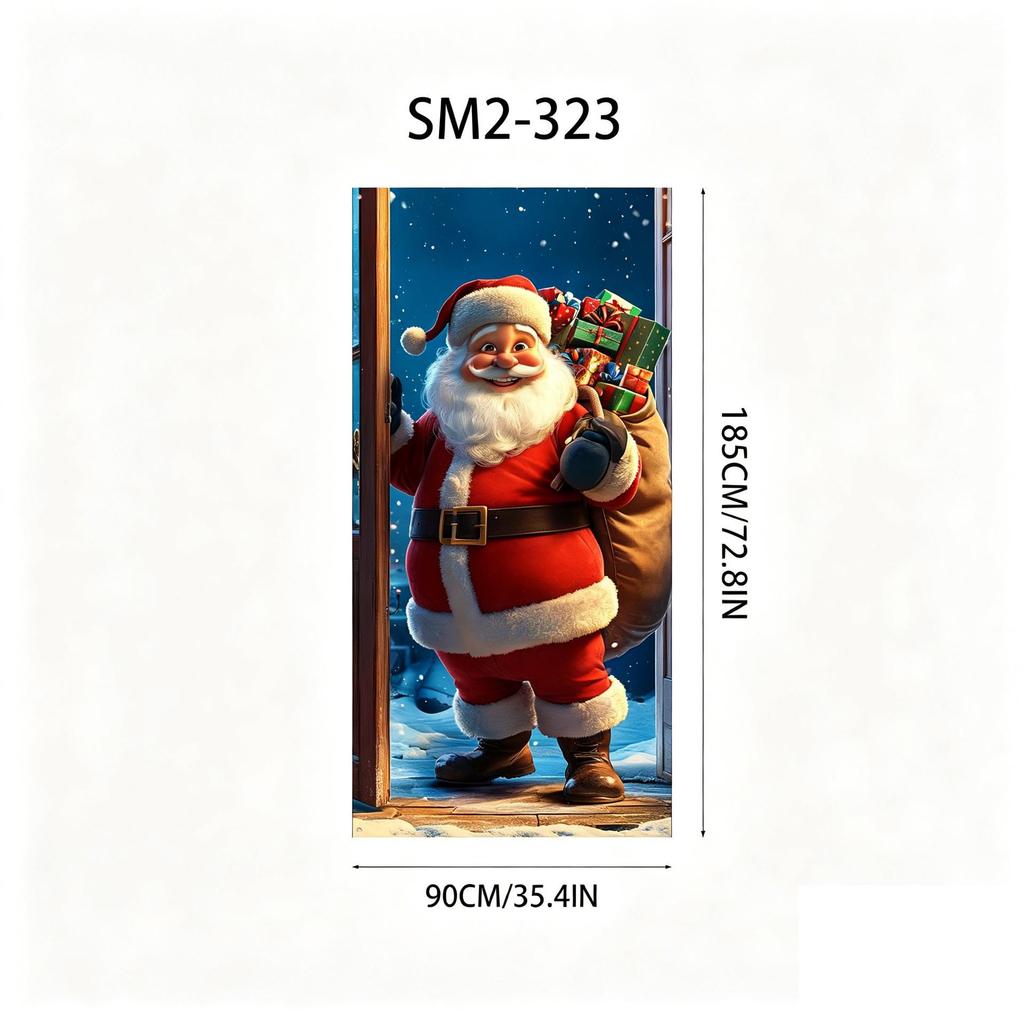 Santa Claus Christmas Hanging Cloth Background Decoration