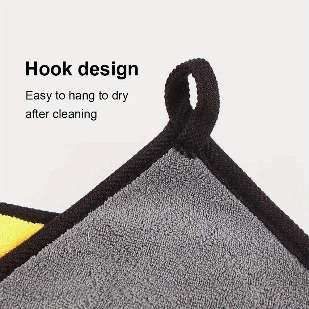 1 Stück Dicke Mikrofaser Gelb und Grau Autoreinigungstücher für Autolack- und Innenreinigung