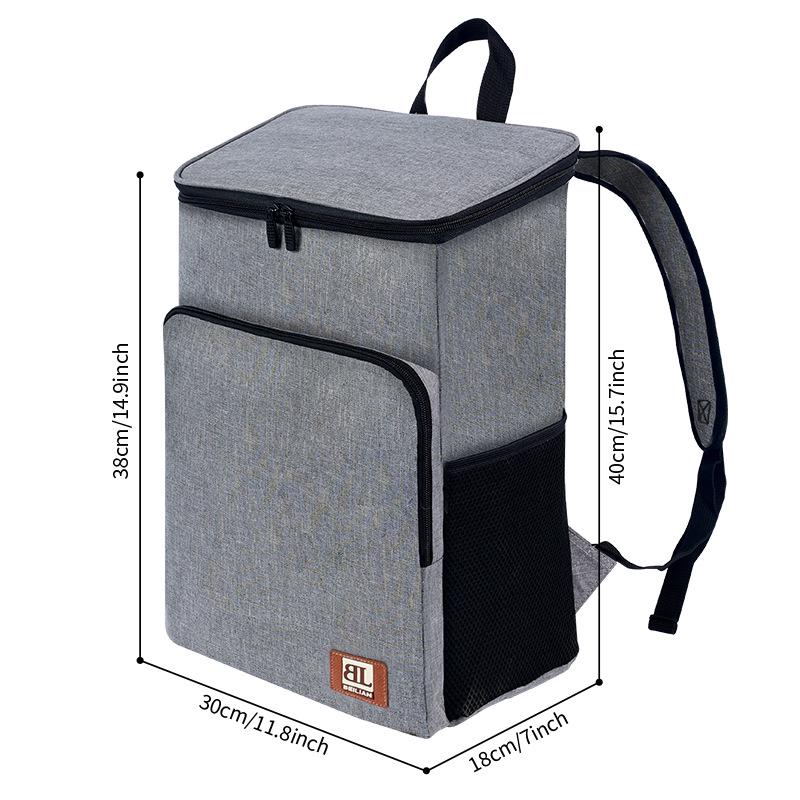 Insulated Double Shoulder Ice Pack Lunch Backpack for Office and Picnics