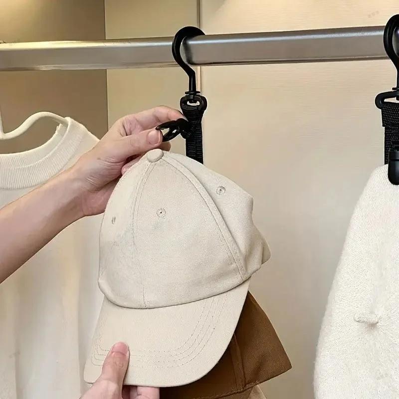 Xiaomi Wardrobe Hat Rack Hanging Rope Hat Storage Clips Baseball Caps Hat Hanger Hat Organizer Display for Closet Door and Bedroom