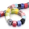 10pcs 8mm Colorful Square Beads Ceramic Beads Cube Porcelain Loose Beads For Jewelry Making DIY Handmade Bracelets Accessories
