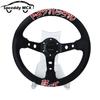 Embroidery Style VER 12.5inch 13inch 320mm Deep Dish Car Sports Drift JDM Steering Wheel Real Leather