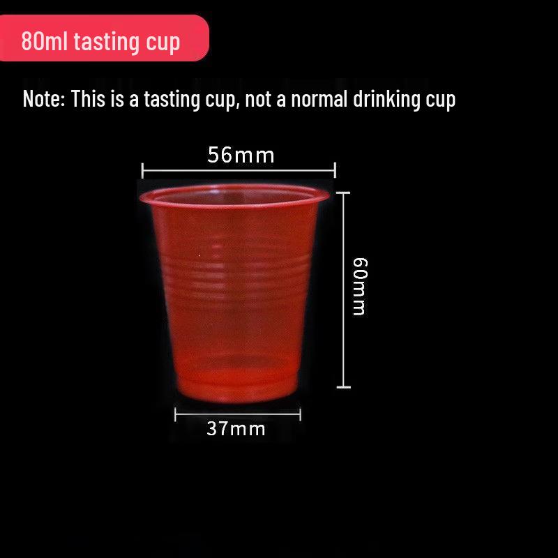 OIMG 80ML Red Plastic Tasting Cups