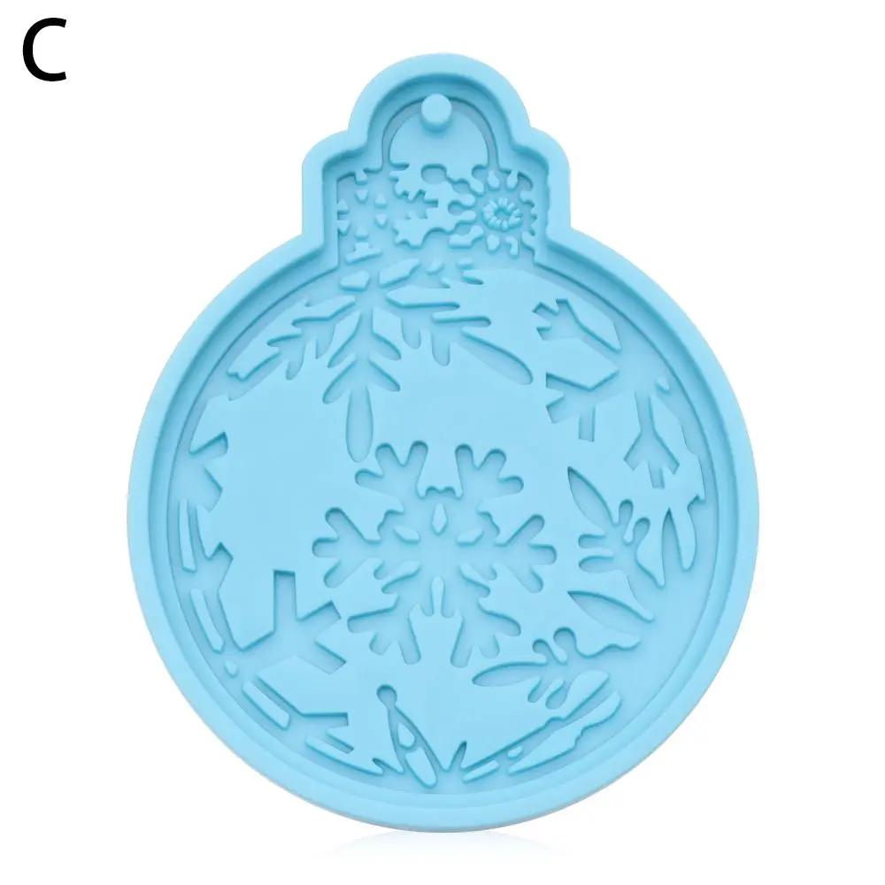 1PC Christmas Silicone Mold for Christmas Tree Hanging Pendant Keychain Jewelry Making Epoxy Resin Mold Christmas Decoration