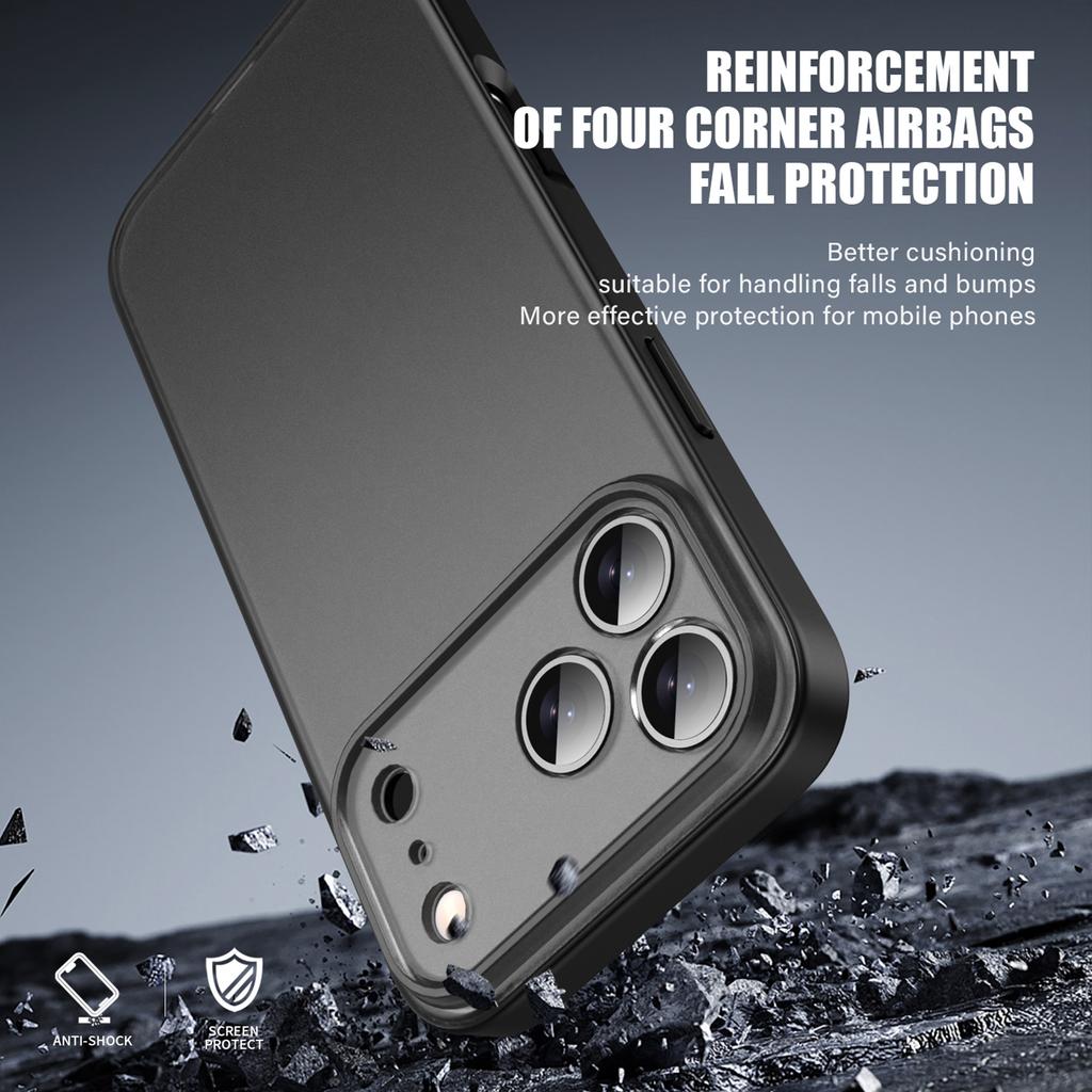 IPAKY For iPhone 17 Pro Max Case Shockproof PC+TPU Matte Phone Cover