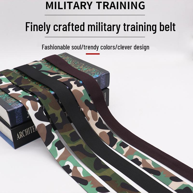 Military-Style Outdoor Training Belt for Teens and Students - Thickened Insert Buckle