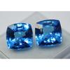 Square Cushion Cut 21.45 Ct Pair Natural CERTIFIED Blue Sapphire Loose Gemstone A-1634