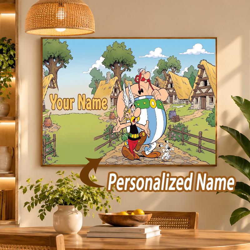 Custom Name Asterix 5D Diamond Painting Personalized Full Drill Diamond Art Kit Gift
