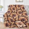 Personalized Cartoon Capybara Printed Fleece Blanket - Ultra-Soft And Warm, Lightweight for All Seasons, Suitable for Adults, Families, Birt