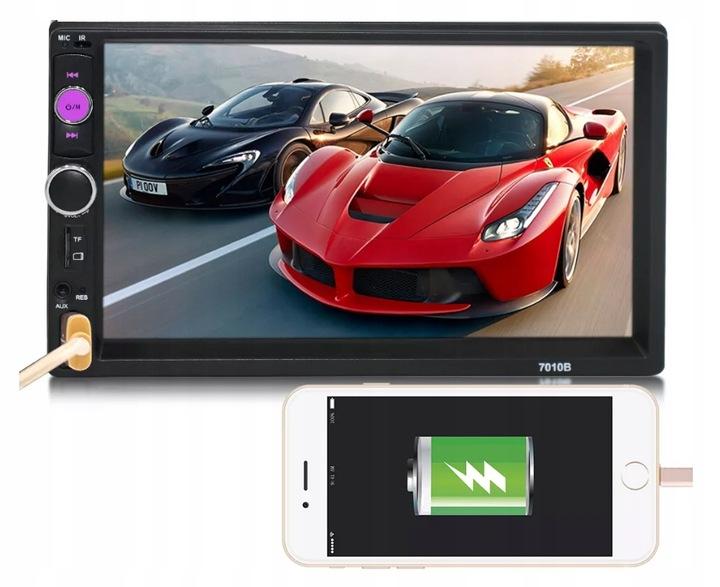 Radio Samochodowe 2Din 7Cali Android Auto Car Play Bt Usb Aux Sd Mikrofon