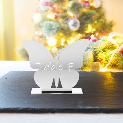 6 Sets Sign Stand Table Card Butterfly Standing Number Signs Wedding Seating Chart