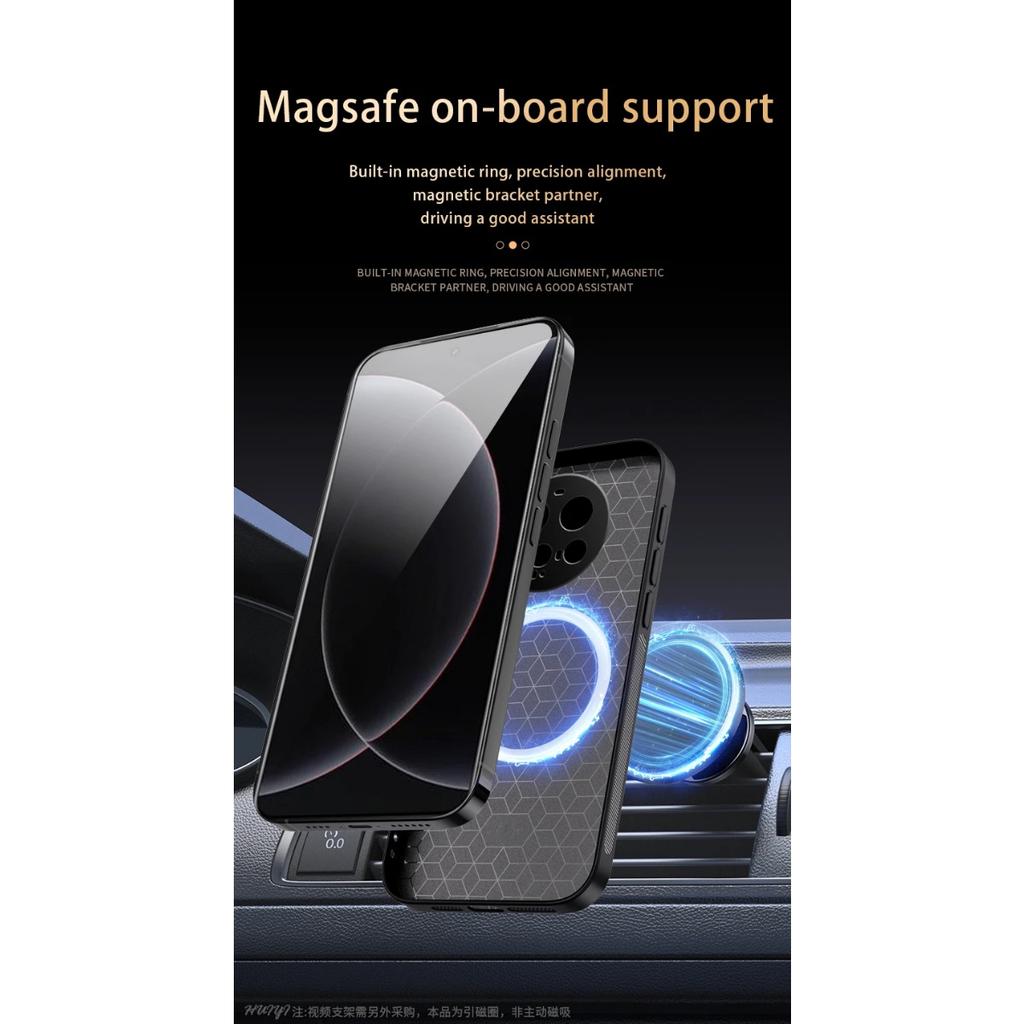 Leather Magsafe Case for Xiaomi 15 Ultra 5G 15Ultra Car Magnetic Holder Wireless Charge Silicone Phone Cover Xiaomi15Ultra Shell