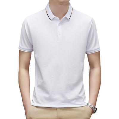 FHLHY Cotton Polo Solid Short for and Casual Wear Men's Shirt, Color, Sleeve, Business, Golf,