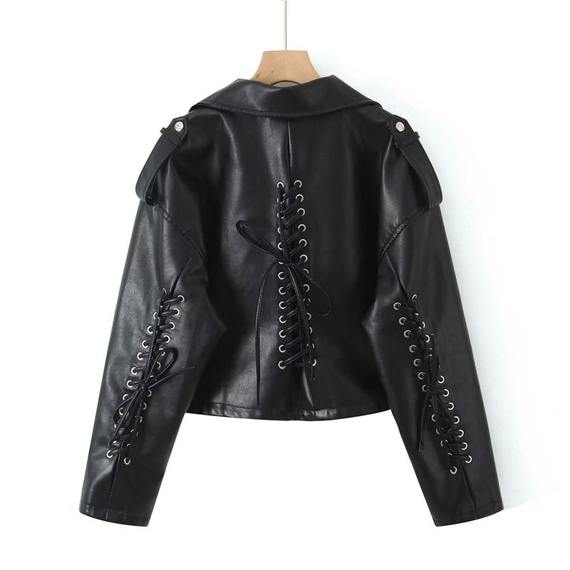 

Fried Street Vintage Lace-up Distressed Short Coat Punk