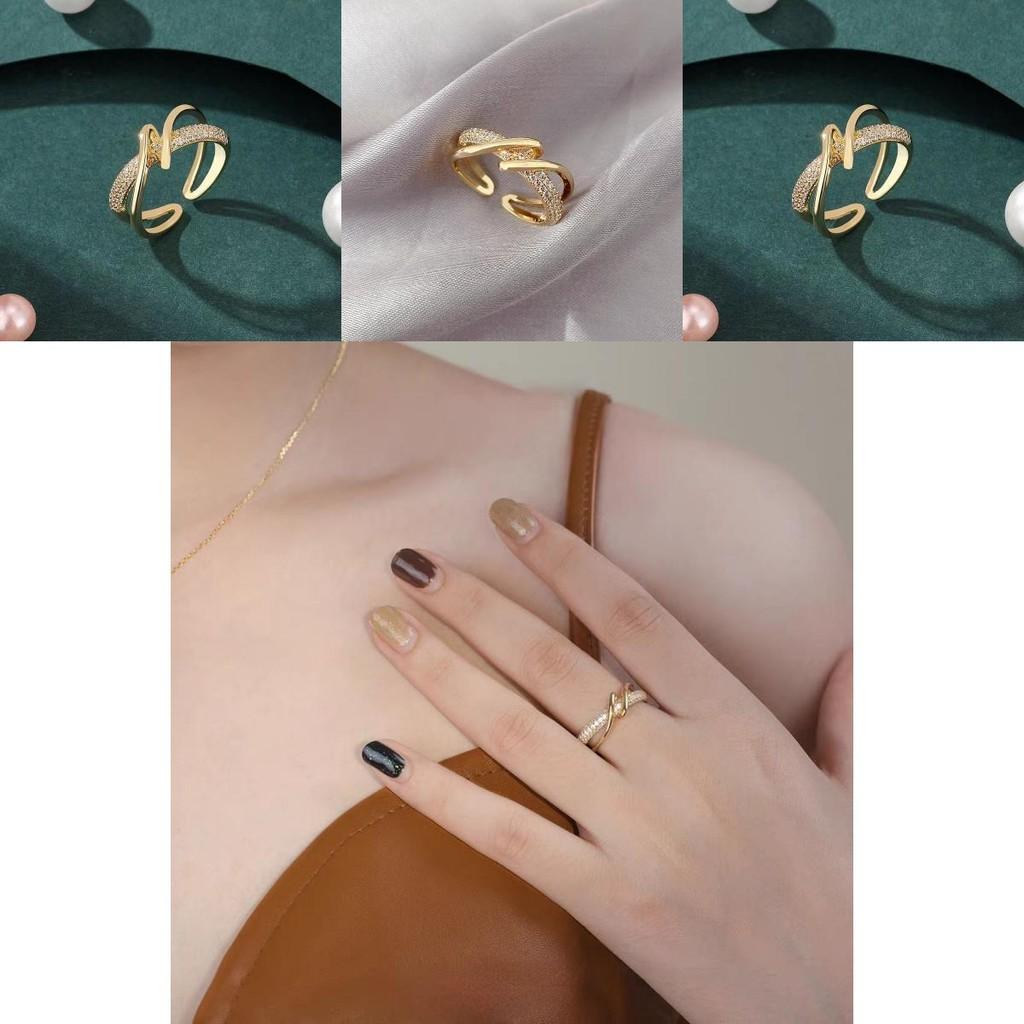 Trendy Simple Design Copper Ring For Women Featuring Dazzling Adjustable Geometric Shape