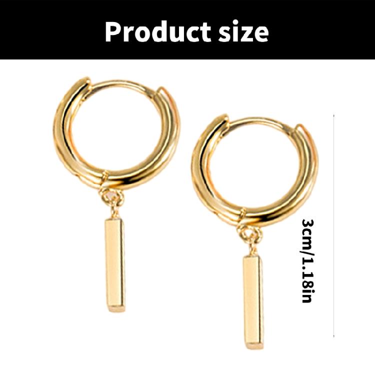 Delicate Silver Rod Drop Earrings Stylish and Timeless Ear Rings Charm Cute Silver Bar Drop Earrings for Girls and Teens