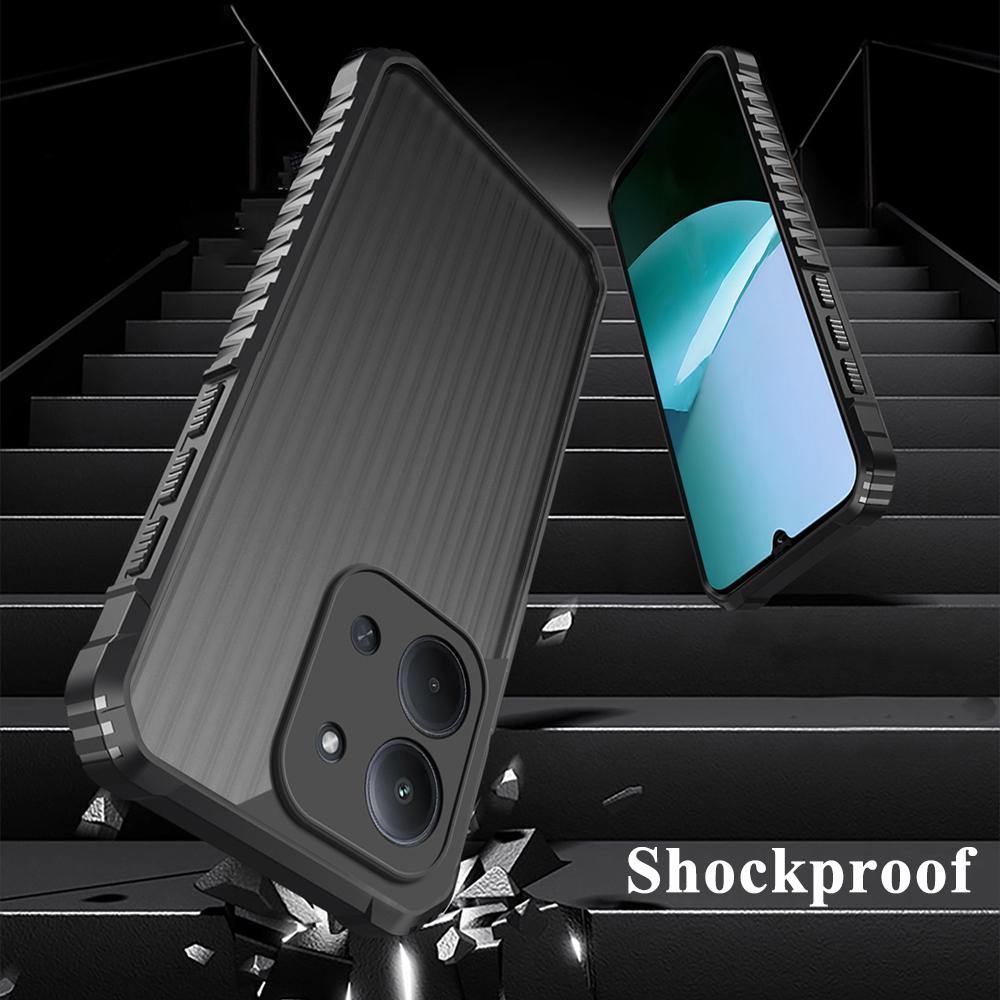 KEYSION Heavy Duty Shockproof Phone Case for Redmi 15C 171mm 173mm Soft Silicone+PC Translucent Matte Back Cover for Xiaomi POCO C85