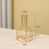 1 Set Golden Vase Metal Flowers Pot Hydroponic Container Test Tube Vase Modern Luxurious Home Desk Decoration Alloy Glass Vases