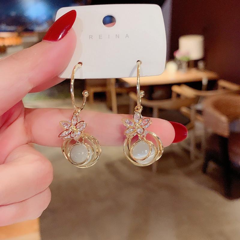 

Срібні сережки 925 проби з довгими китицями та цирконами - Корейський шик та елегантний нішевий дизайн, супер казкові легкі розкішні ювелірні вироби