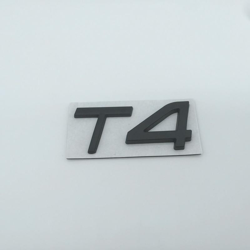 1pcs 3D Metal T4 T5 T6 T8 AWD Car Letter Rear Tail Trunk Emblem Badge Sticker Decals Styling Auto Accessories