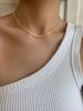 Hot Sale Gold Plated Snake Chain Silver Cartilaginous Flat Herringbone Stainless Steel Necklace Jewelry for Women Men Gifts