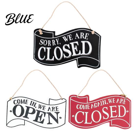 Door Nameplate Vintage Open Closed Sign with Lanyard