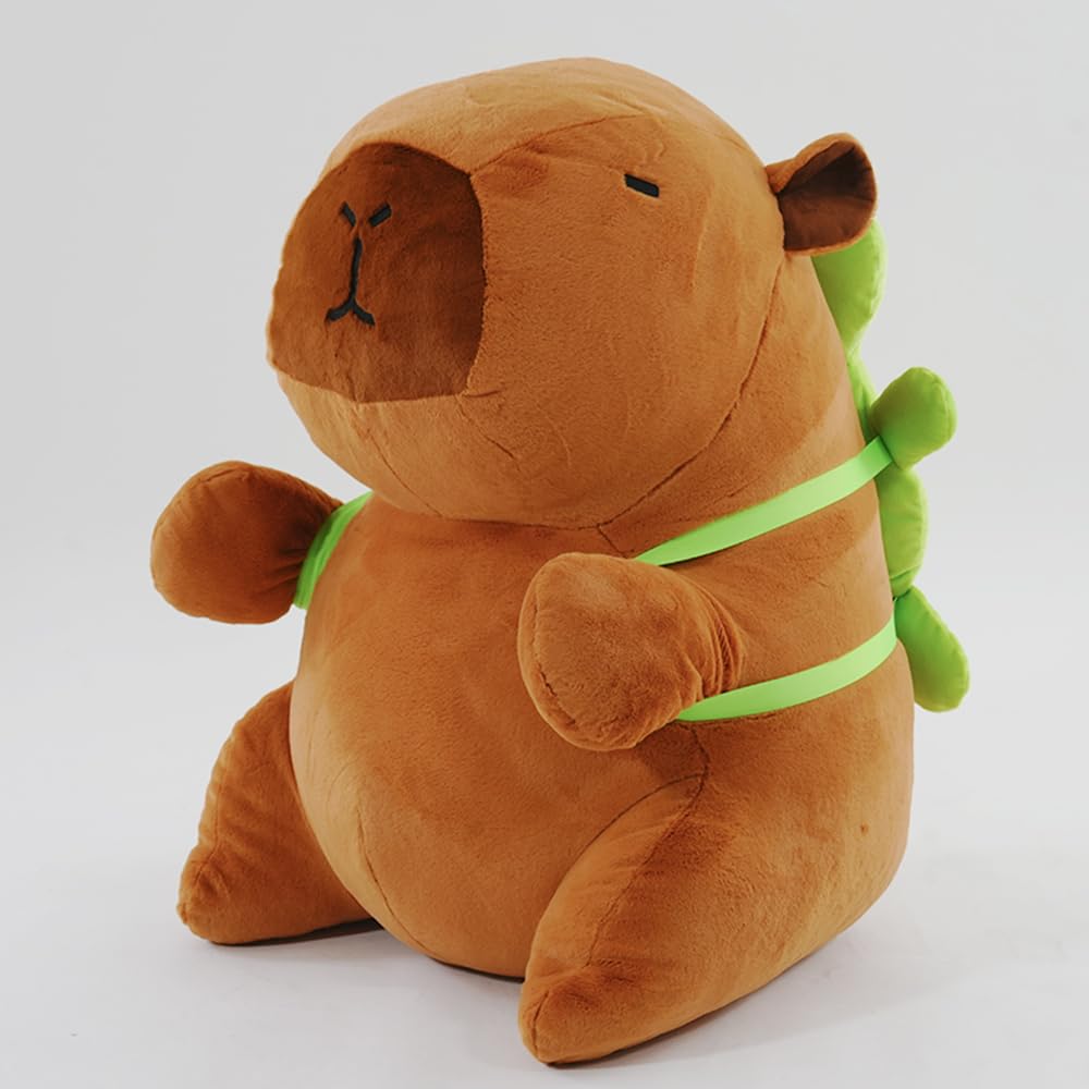 Clearstone Capybara Plush Toy, Chavimaru Turtle, 60cm, Brown