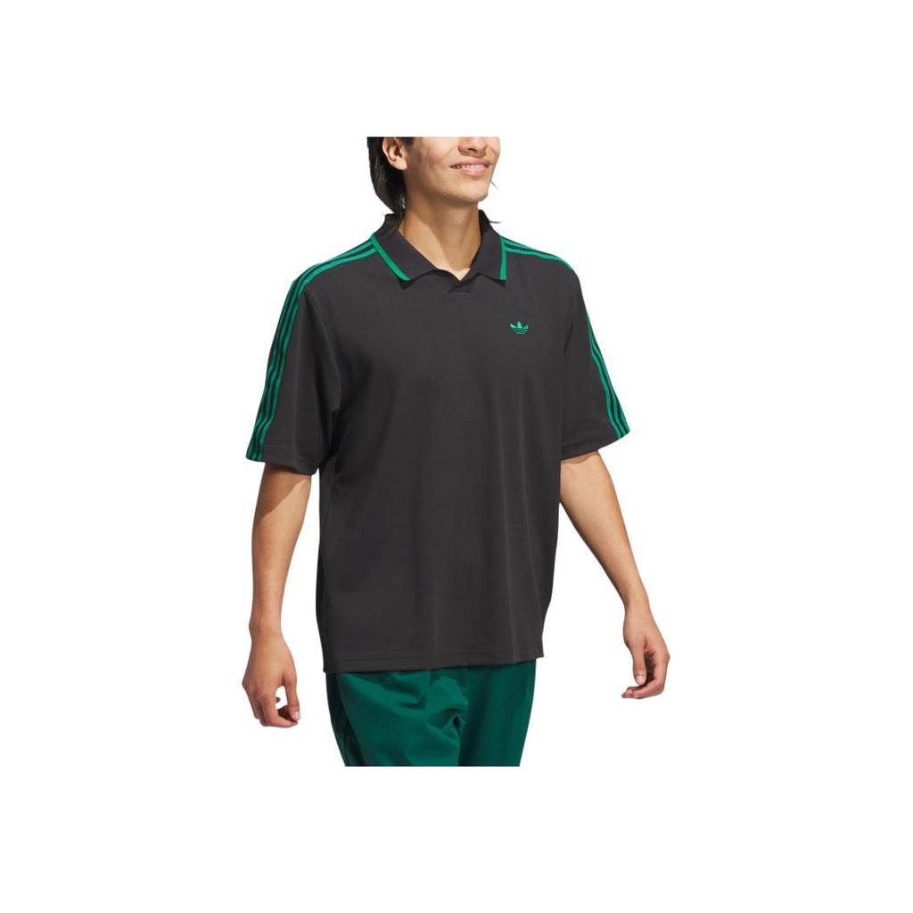 adidas Originals Ss24 Rolling Links Series Logo Sports Casual Pullover Short Sleeve Polo Shirt Men Polo Shirts Black JE6721