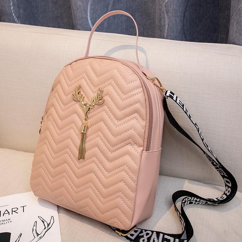 Backpack Versatile Fashion Niche Textured Women's Bag Large Capacity Mobile Phone Makeup Backpack