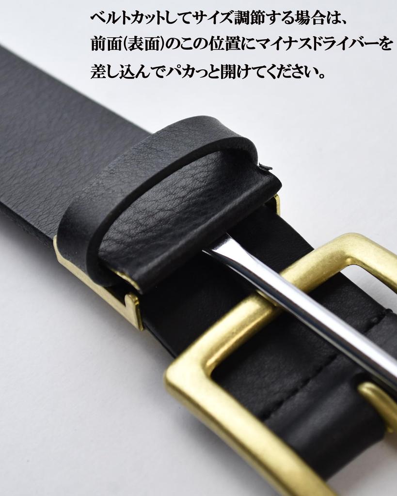 CODEL atelierCODEL Casual Belt with Pin Italian Adjustable Made in Gift Men's Buckle, Leather, Length, Japan, (Black (Silver))