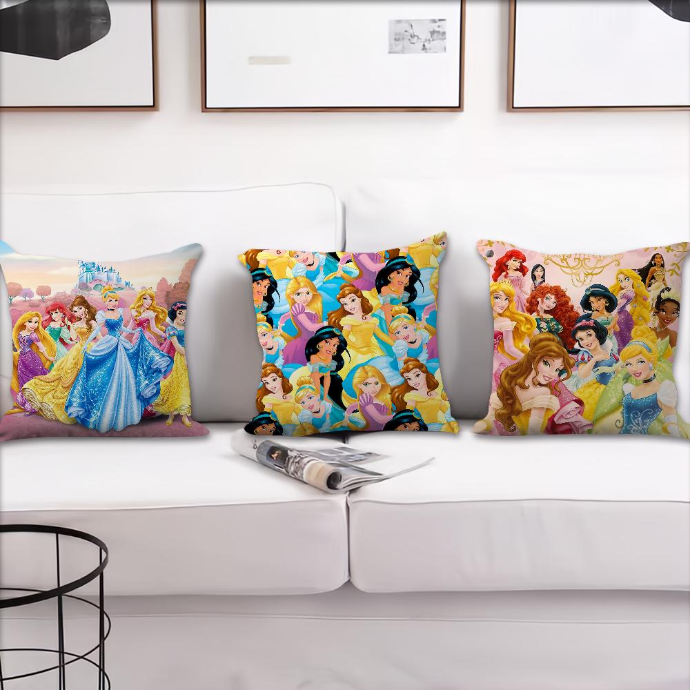 MINISO Lovely P-Princess Cute cushion cover Living Room Headboard Bedroom Office Cushion Cushion Sofa Nap Time Pillow Case