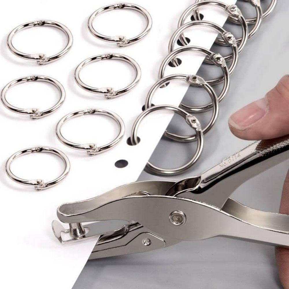 50Pcs Sturdy Loose Leaf Binder Rings Assorted Sizes Book Binder Rings School Supplies