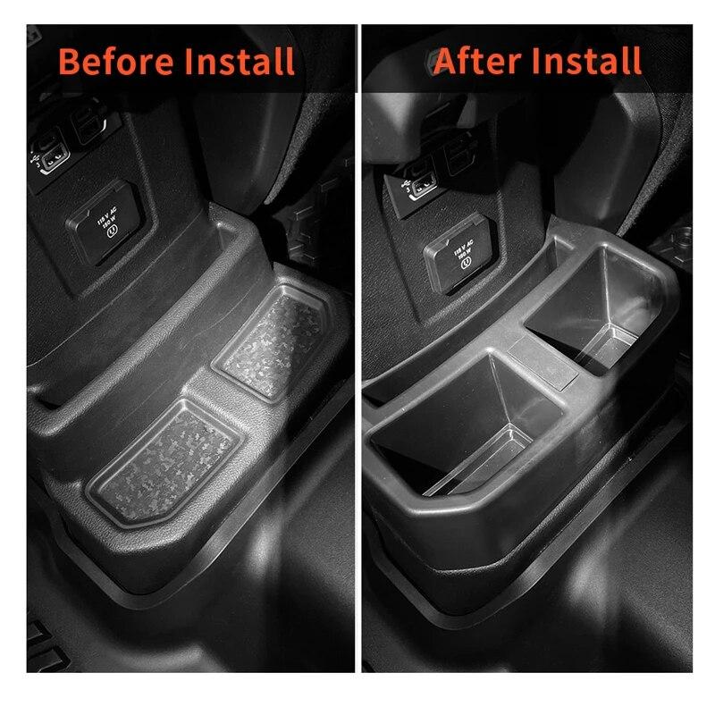 For Jeep Wrangler JL 2018  Gladiator JT  Console Mounted Drink Holder Rear Drain Water Cup Holders Car Interior Parts
