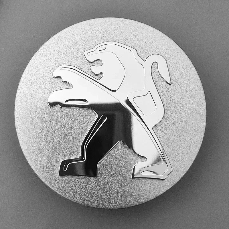 For Peugeot 206 307 308 3008 207 208 407 408 508 2008 5008 107 106 60mm e Car Wheel Hub Caps Auto Emblem Tire Center Cover Badge