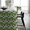 10cm*10cm/10Pcs 3D Mosaic Peel & Stick Tiles Self-Adhesive Thick Waterproof Wallpaper Floor Stickers DIY Home Kitchen Bathroom Decor